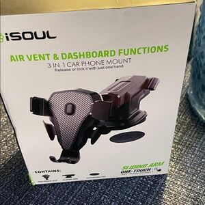 iSoul 3-in-1 Car Phone Mount